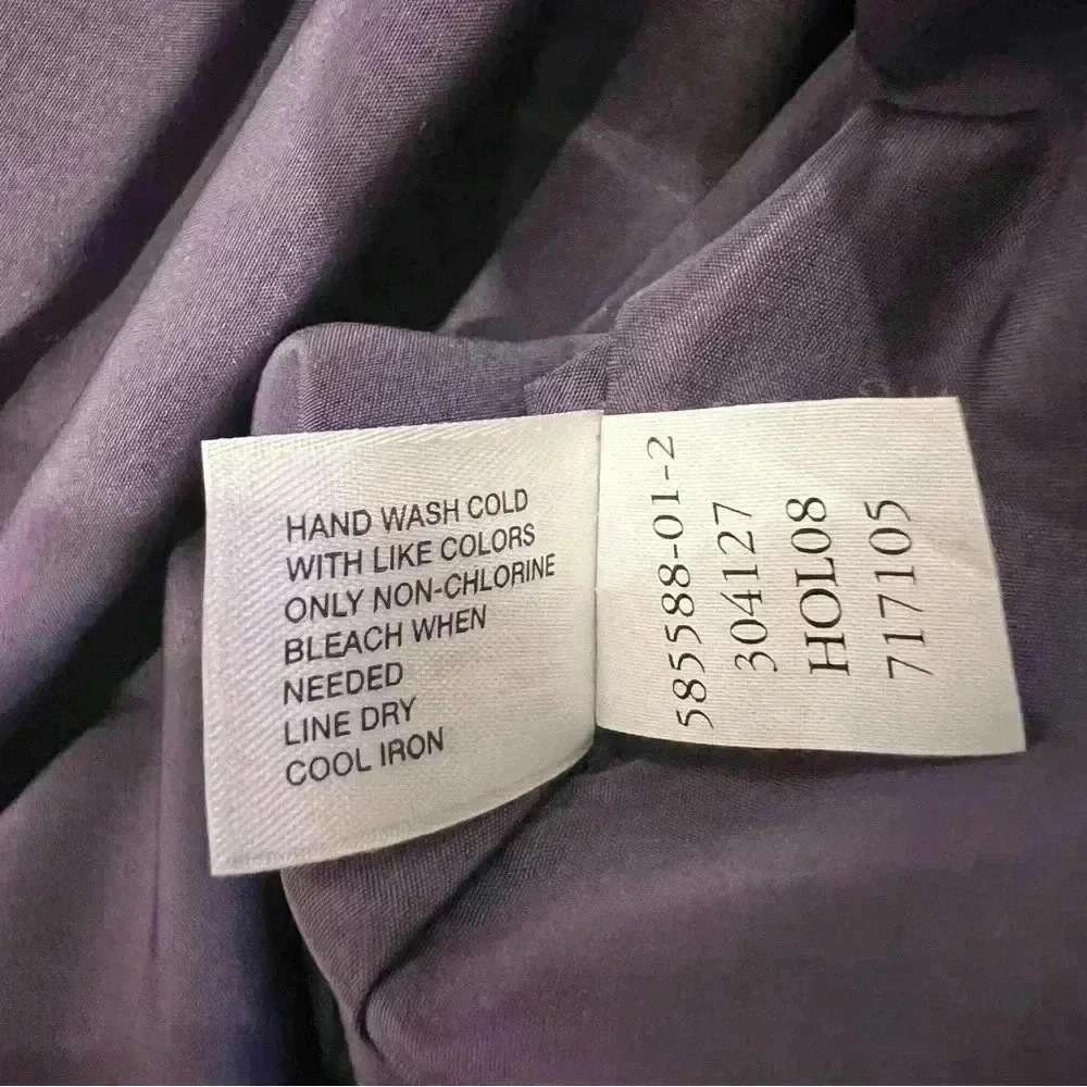 GAP Petite Women’s Satin Gathered Purple A-Line Skirt Size 0 Petite - Picture 12 of 12